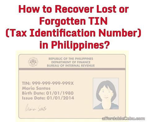 How to Recover Forgotten or Lost TIN (Tax Identification Number) …