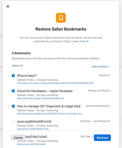 How to Recover Lost Safari Bookmarks