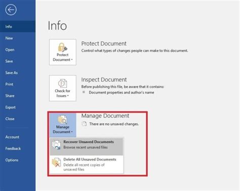 How to Recover an Unsaved Word Document