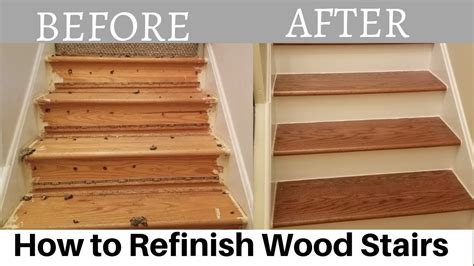 How to Refinish Wood Stairs - Staining - YouTube