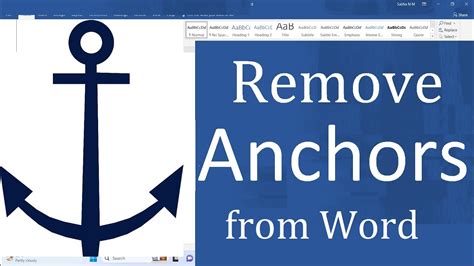 How to Remove Anchor Symbols in Microsoft Office Word 2019 YouTube