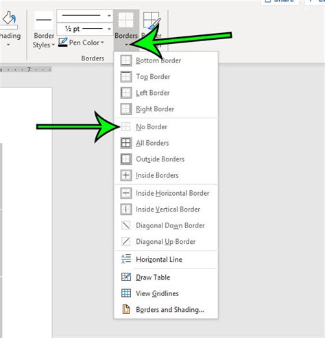 How to Remove Borders from a Table in Microsoft Word for Office 365