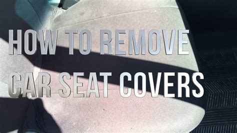 How to Remove Car Seat Covers - uninstall car seat covers from car