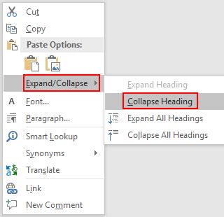 How to Remove Expand Collapse in Word Tips