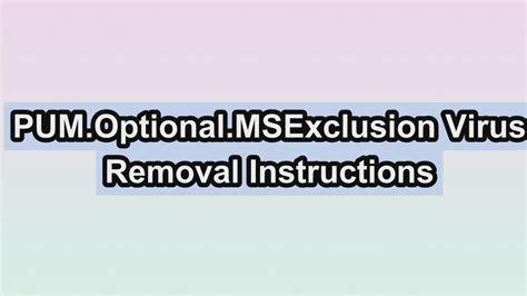 How to Remove PUM.Optional.DisabledSecurityCenter?