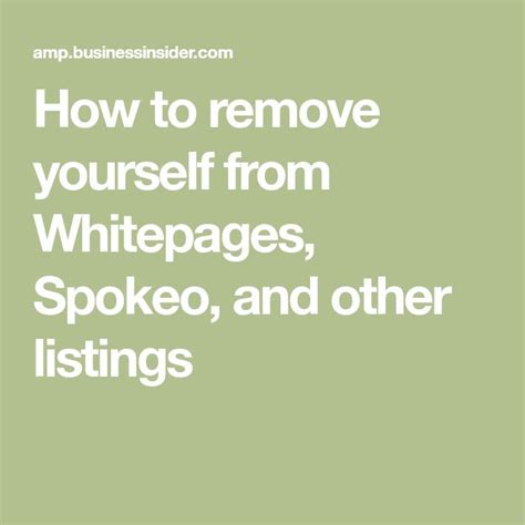 How to Remove Yourself From Whitepages, Spokeo, and Other Listings