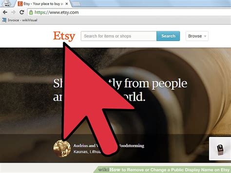 How to Remove or Change a Public Display Name on Etsy 4 Steps