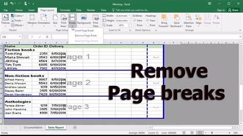 How to Remove page breaks in Microsoft Excel Document YouTube