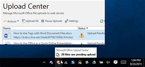 How to Remove the Microsoft Office Upload Center From Windows 10