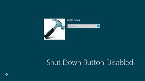 How to Remove the Shut Down Button from the Windows Login Screen