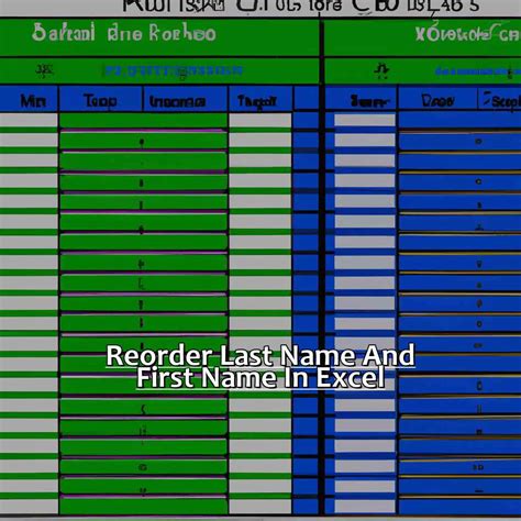 How to Reorder Last Name and First Name in Excel