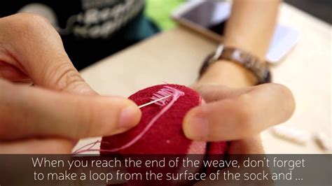 How to Repair a Hole in a Sock with Darning - YouTube