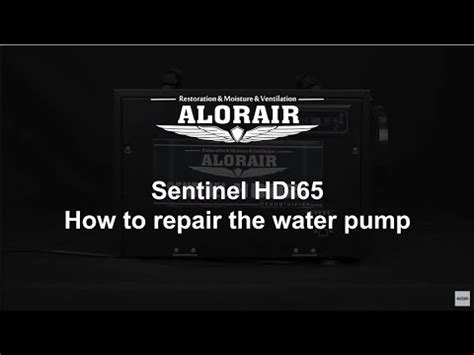 How to Repair the Water Pump in Sentinel HDi65 - AlorAir