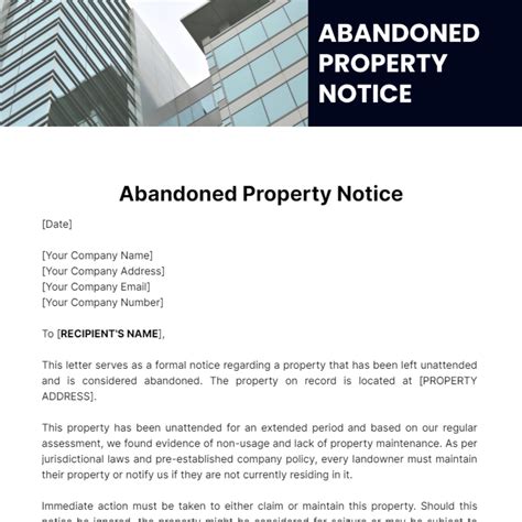How to Reply to an Abandoned Property Notice 