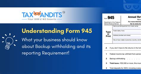How to Report Backup Withholding on Form 945