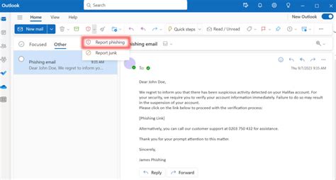 How to Report a Phishing Email in Outlook com