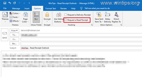 How to Request Read Receipts in Microsoft Outlook