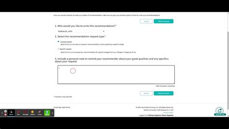 How to Request a Letter of from Naviance YouTube