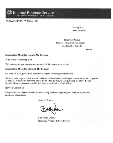 How to Request the IRS Verification of Nonfiling Letter The