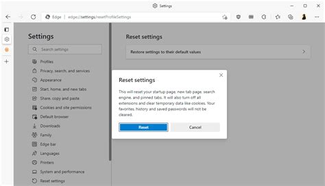 How to Reset Microsoft Edge