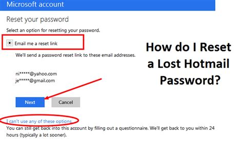 How to Reset a Lost Windows Live Hotmail Password