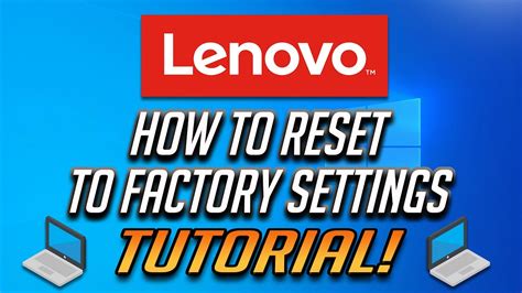 How to Reset your PC to factory defaults - Lenovo Support BY