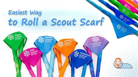 How to Roll A Scout Scarf - YouTube