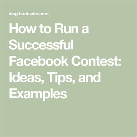 How to Run a Successful Facebook Contest Ideas Tips and Examples