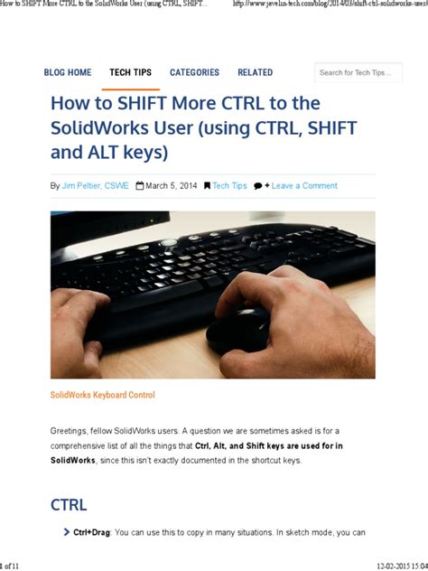 How to SHIFT More CTRL to the SOLIDWORKS User (using CTRL, …