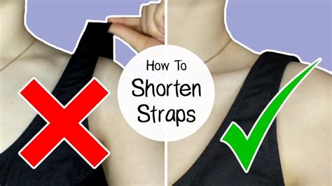 How to SHORTEN STRAPS on clothes QUICK FIX (no sewing ... - YouTube