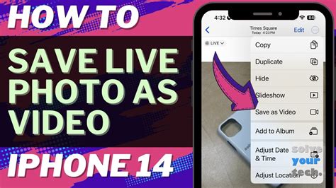 How to Save a Live Photo as a Video on iPhone