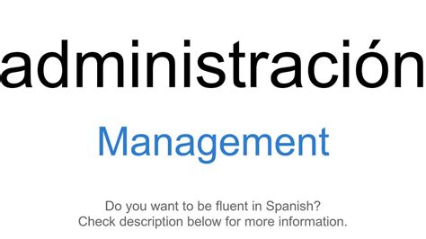 How to Say Management in Spanish