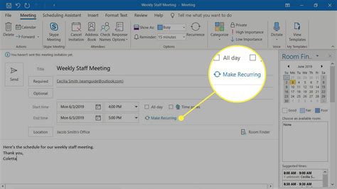 How to Schedule Recurring Meetings in Outlook Robin