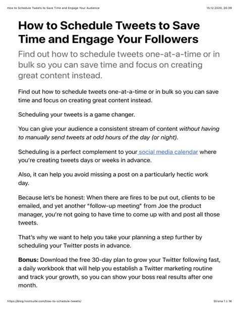 How to Schedule Tweets to Save Time and Engage Your Audience