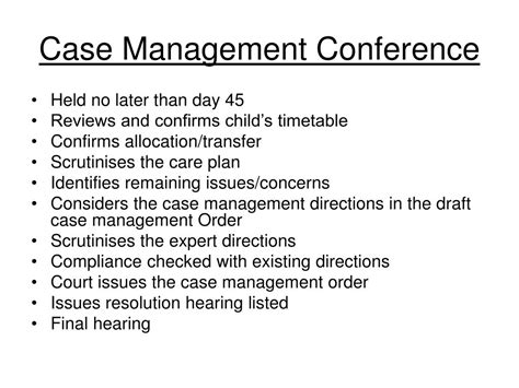 How to Schedule and Prepare for Case Management Conferences …