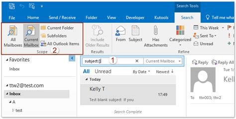 How to Search for Emails With Empty Subject Lines in Outlook