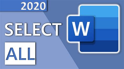 How to Select All in Word YouTube