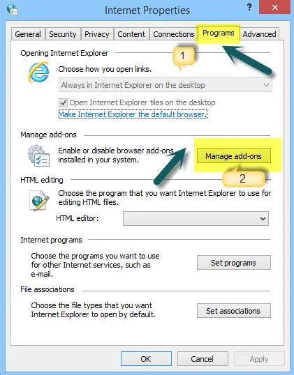 How to Selectively Disable Internet Explorer Add ons