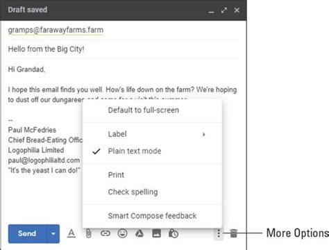 How to Send a Message in Plain Text from Gmail