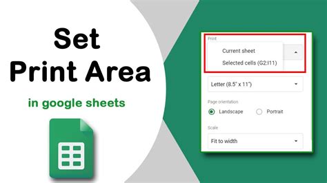 How to Set Print Area in Google Sheets