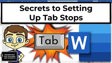 How to Set Tab Stops in Word YouTube