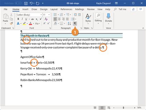 How to Set Tabs in Word CustomGuide