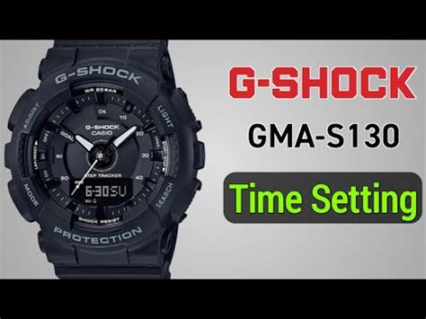 How to Set Time on Casio G Shock GMA S130 - YouTube