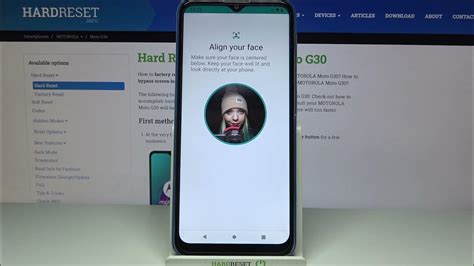 How to Set Up Face Recognition on Motorola Moto G30 Phone