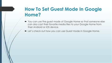 How to Set Up Guest Mode on Google Home