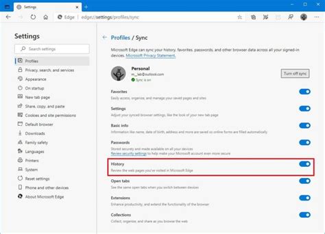 How to Set Up Microsoft Edge History and Tab Sync