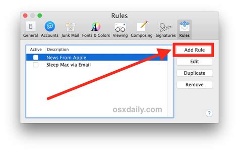 How to Set up an Autoresponder in Apple Mac OS X Mail