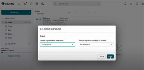 How to Set up an Email Signature in GoDaddy Webmail