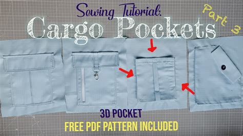How to Sew a Cargo Pocket 3D Pocket Tutorial Free Pattern Included
