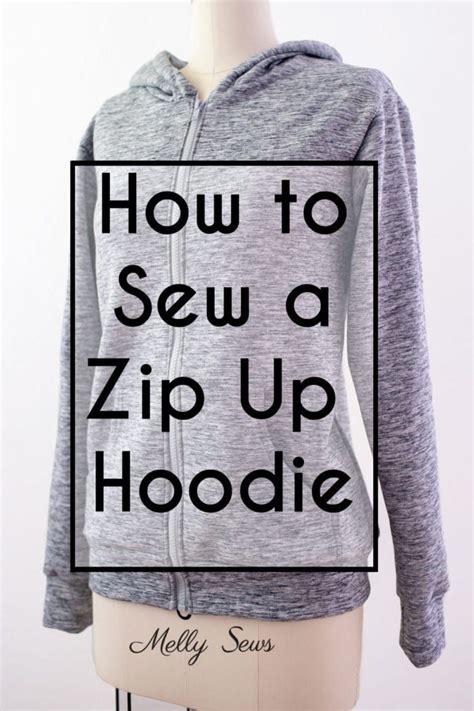 How to Sew a Zip Up Hoodie with Pattern and Video Tutorial Sewing Info